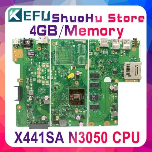 KEFU For ASUS X441S X441SC X441SA X441SCA N3060 4GB/Memory Laptop Motherboard Tested 100% Work Original Mainboard