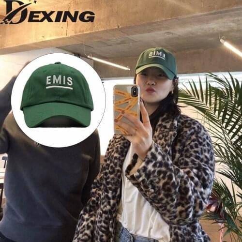 Korea EMIS Letter Baseball Cap for Women Men Cotton Visors Cap Boys Girls Casual Snapback Hat Unisex Fashion Hats