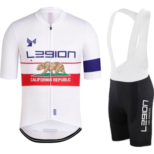 L39ION Cycling Clothing 2022 Mens California Cycling Jersey Set Road Bike Shirt Suit Bicycle Bib Shorts MTB Wear Maillot Culotte