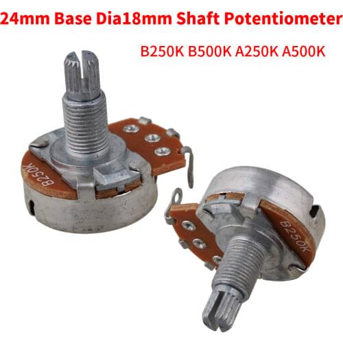 5Pcs Linear Potentiometer B250K B500K A250K A500K 18mm Shaft With Nuts Washers 3pin