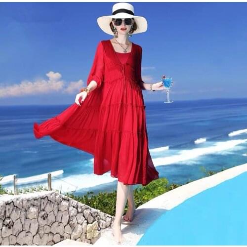 Однотонные летние платья LIUJ QM China At AliExpress