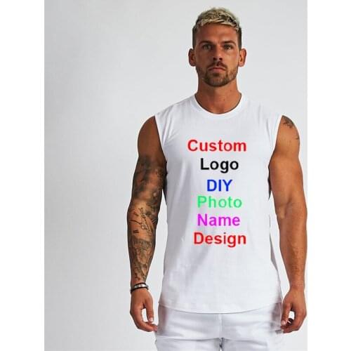 Gym Design Brand Logo/Picture Workout Tank Top Men Musculation Customized Clothing Bodybuilding Fitness Singlets Sleeveless Vest