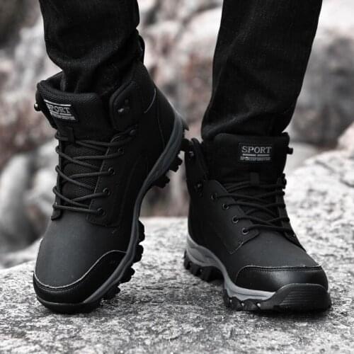 Shoes top high mens casual hiking Mens desert genuine combat mens military home leather waterproof for dress chelsea boty boots