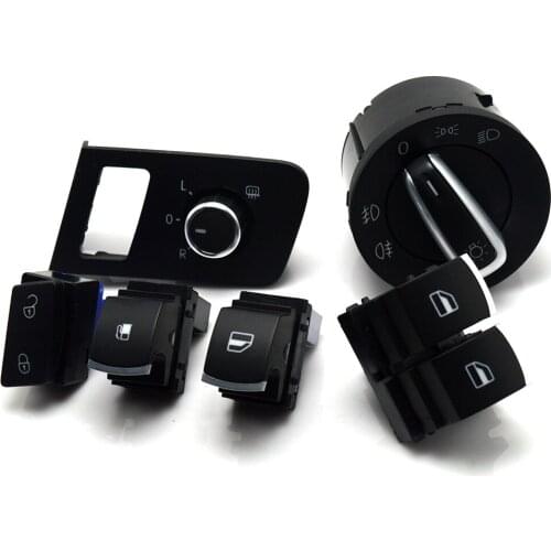 New Chrome high quality Mirror switch window switch for VW Volkswagen Touran 2003-2015 Caddy 5K3 959 857 1TD962125 5ND941431A