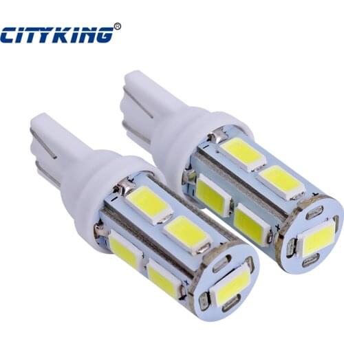 Wholesale 10pcs/lot white light T10 9smd led W5W 5730 5630 smd t10 9led Auto led car styling wedge auto clearance light