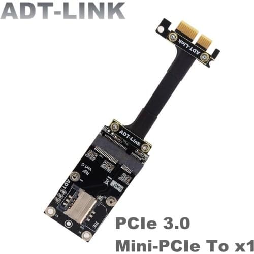 Riser Mini-PCIe To x1 PCIe 3.0 Adapter High Speed Transmission mPCIe To 1x Mini Card Extension Cord Wireless Wifi Network Ribbon