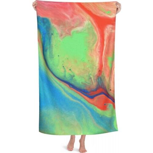 Personality Tie-dye swimming Textile Towel Adult Absorbent Bath Towel Women/man Robes Towel Microfiber Fabric Towel 130X80 cm