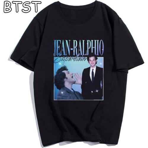 Jean Ralphio Saperstein Print Casual Men/woman Cute Tee Shirt Tops Casual Harajuku Plus Size 100% Cotton Black Tees
