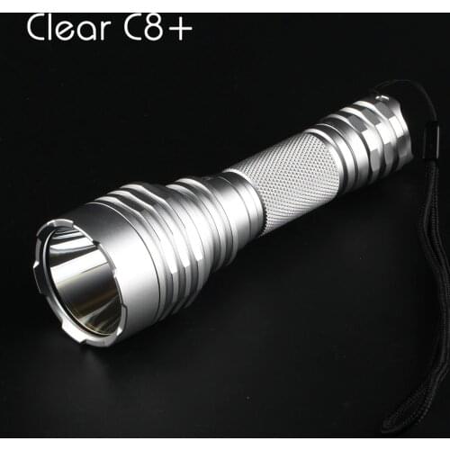 Clear Convoy C8+ with XPL HI LED,copper DTP board and ar-coated inside,new firmware