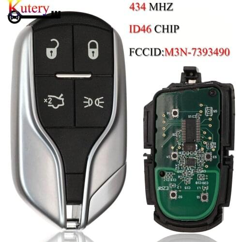 Kutery Remote Smart Car Key For Maserati Quattroporte President Ghibli Levant 2012-2015 4 Buttons 433MHZ ID46 Chip M3N-7393490