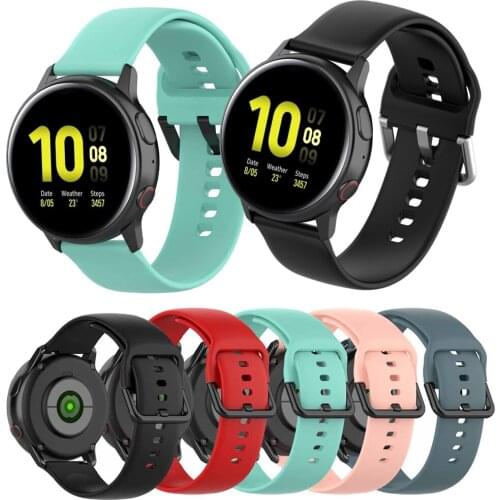 Silicone Watchband For Samsung Galaxy Watch Active 2 40mm 44mm Smart Watch For Huami Amazfit bip Sports Watch Band Accessories