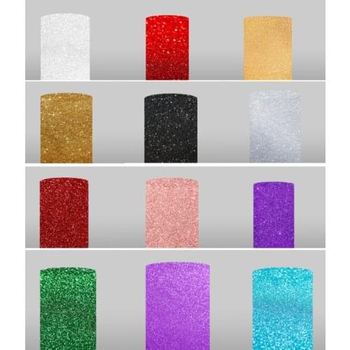 Pink BLack Red Green Purple Blue Sliver Gold Cylinder Column Covers Print Fabric Elastic Polyster Vinyl Party Decor