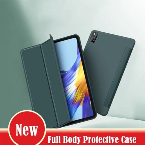 Silicone Leather Case For Huawei Honor Matepad V6 6X 6 M6 8.4 10.8 mate Pro 10.8 10.4 Shockproof Wake Sleep Slim Fit Flip Case