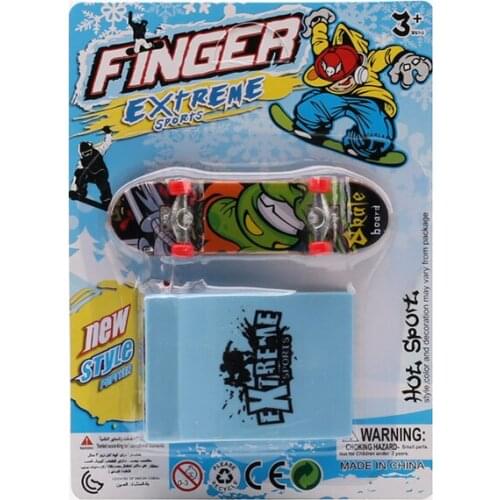 New Type D DIY Finger Skateboard With Mini Ramp Venue Board Combination Skateboarding Scene Track Toy Set For Birthday Gifts