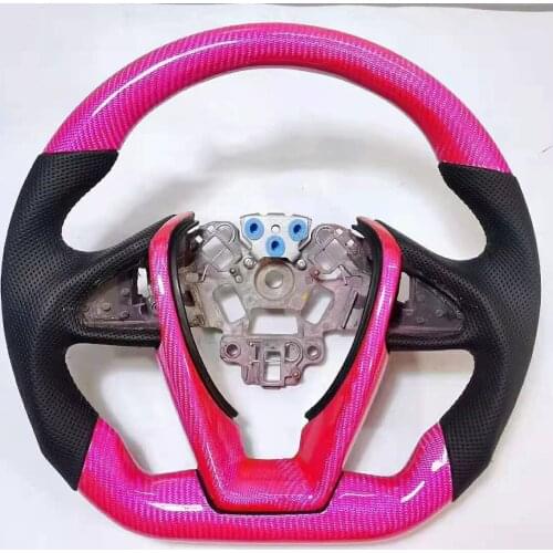 Supercar Cuatomized Real Carbon Fiber Sports Steering Wheel Alcantara Leather compatible for Nissan Bluebird LANNIA 2016-2020