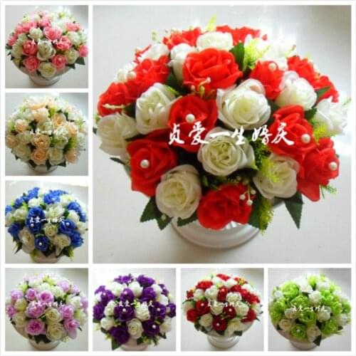 Wedding flower decoration party flower bouquets for road lead or wedding column 10pcs/lot wedding table centerpiece table flower