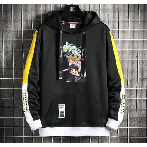 Anime Sword Art Online Hoodie women men Popular Harajuku Hoodeds Pullover Streetwear Casual Fake Two-Piece jacket coat