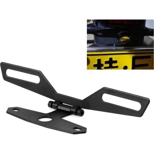 Universal Durable Metal Motorcycle License Plate Light Holder Tail Light Bracket Vehicles Number Plate Mount Bracket