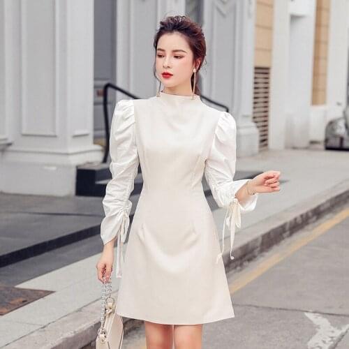 Spring autumn new arrival fashion comfortable patchwork formal dress high quality office lady elegant cute mini a-line dress