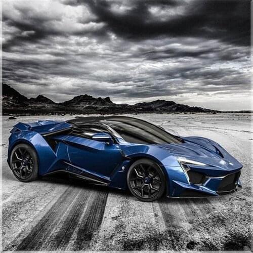 Racing Car Landscape DIY Embroidery 11CT Cross Stitch Kits Craft Needlework Set Printed Canvas Cotton Thread Home Sell