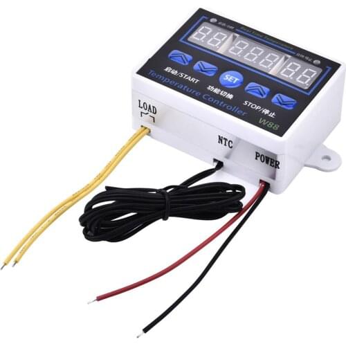 W88 White Shell Digital Temperature Controller Three-display Multi-function Temperature Controller