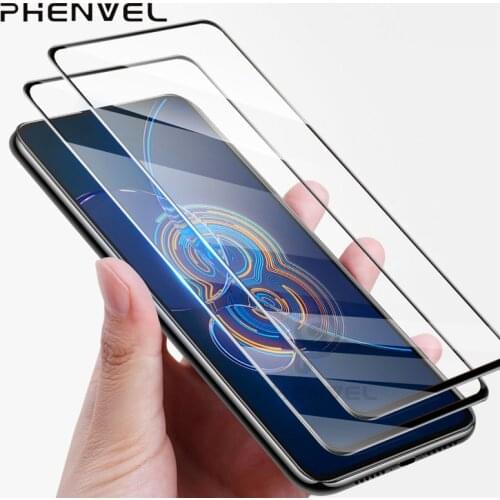 2pcs Protective Glass For Asus Zenfone 8 ZS590KS Oleophobic Screen Protector For Zenfone 6 7 pro Full Cover Tempered Glass