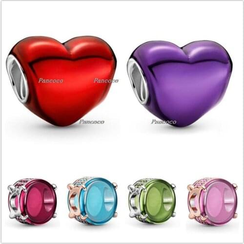 Authentic 925 Sterling Silver Green Oval Cabochon Charm Beads Fit Women Pandora Bracelet & Necklace Jewelry