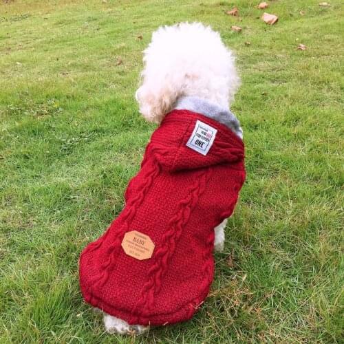 Winter Warm Dog Coat Clothes Soft Knitting Sweater Small Medium Dogs Clothing Pet Teddy Bichon Schnauzer Poodle Winter Sweater