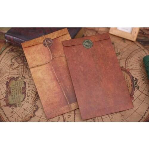 1000pcs Coloffice Vintage envelope creative kraft paper envelopes DIY Decorative Gift Envelope