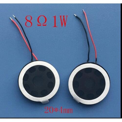 20*4mm 8ohm 1W ultrathin speaker horn for toy car sphygmomanometer DVD etc