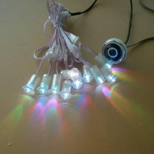 20pcs 0.3w small star decorate waterproof rgb led light / led ceiling lamp with 1pc light controller and 1pc adpater