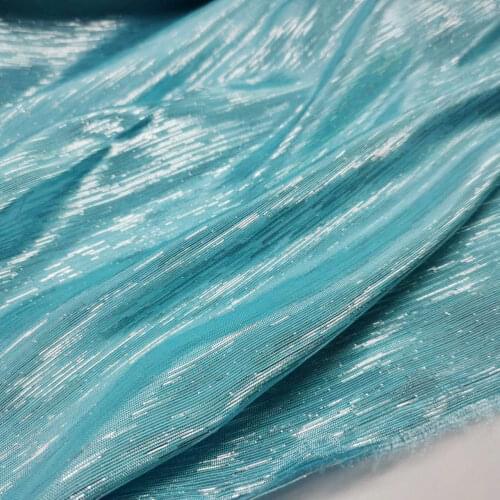45cm*138cm Metallic Flashing Knitted Poly Cotton Shantung Silk Gown Dress Bag Curtain Material