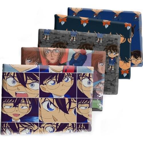 50*145cm Japanese Cartoon Detective Character Bullet Textured Patchwork Tissue Kids home textile