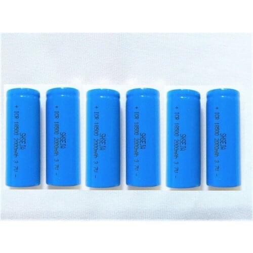 6Pcs/lot 18500 Battery 3.7V 2000mAh Rechargeable Battery
