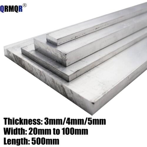 6061 Aluminum Plate Thickness 3/4//5mm Width 20mm to 100mm Length 500mm