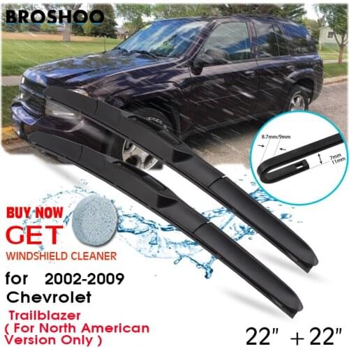Car Wiper Blade Front Window Windscreen Windshield Wipers Blades Auto Accessories For Chevrolet Trailblazer 22"+22" 2002-2009