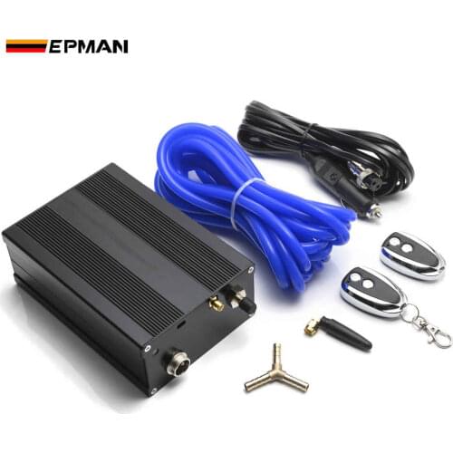EPMAN Electric Controller Box+Wireless +2 Remote+Vacuum Hose For Exhaust Catback Downpipe Cut out Valve EPCUT002B