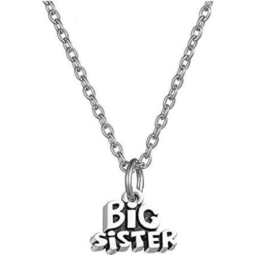 Big Middle Little Sister Pendant Necklace for Little Girls Simple Zinc Alloy Jewelry