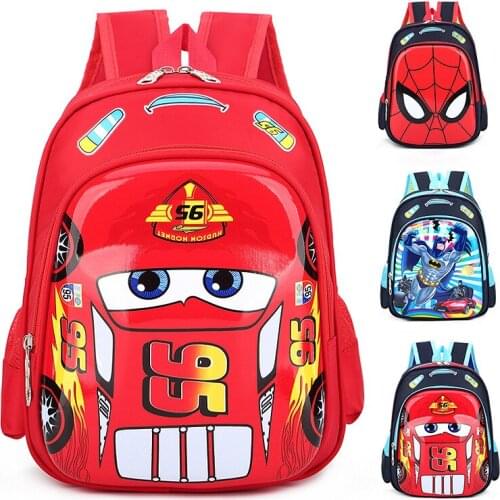 Disney car Kid Cartoon Frozen bag for School children kindergarten backpack boy girl handbag book bag Children school bag