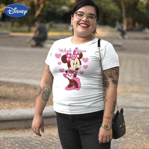 Disney Minnie Mouse Plus Size Harajuku T Shirt Clothes Fat and Confident Aesthetic Short Sleeve Fashion Europe Hipster Dropship