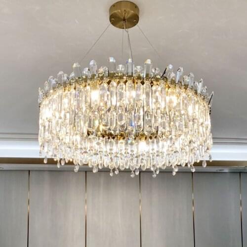 New design crystal chandelier for living room living room bedroom decorative lamp LED round crystal lighting