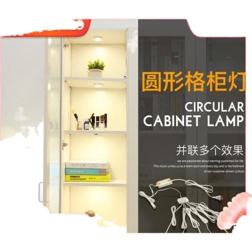 Round LED lights hanging cabinet kitchen cabinet light cabinet bottom light custom bookcase Showcase Light Light desk lamp bedro