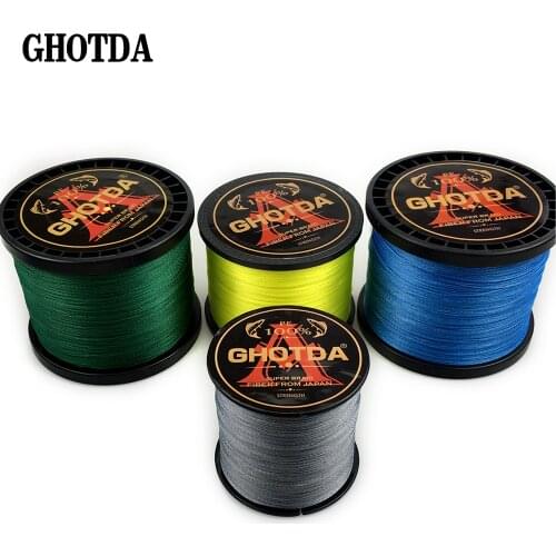 GHOTDA Multicolor 9 Strands PE Braid Fishing Line Sea Saltwater Fishing Weave 100% SuperPower 1000M 500M 300M