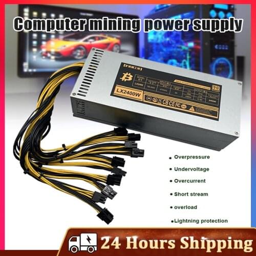 1600 to 3000W Mining Power Supply Miner Mining For ETH Rig Ethereum Miner S9 S7 L3+ UY8