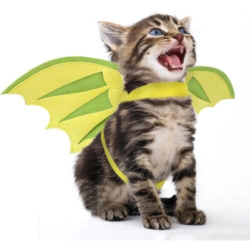 Cute Dinosaur Wings For Pet Dog Cat Costumes Halloween Christmas Cosplay Clothing Funny Xmas Dress Up Pet Accessories