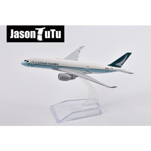 JASON TUTU 16cm Cathay Pacific Airbus A350 Airplane Model Plane Model Aircraft Diecast Metal 1/400 Scale Planes Dropshipping
