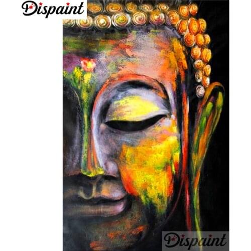 Dispaint Full Square/Round Drill 5D DIY Diamond Painting "Religious Buddha" 3D Embroidery Cross Stitch Home Decor Gift A18908