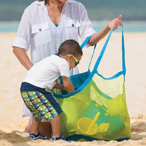 Beach Mesh Bag Children Sand Away Protable Kids Beach Toys Clothes Bags Toy Storage Sundries Organizers Bag Cosmetic Makeup Bags