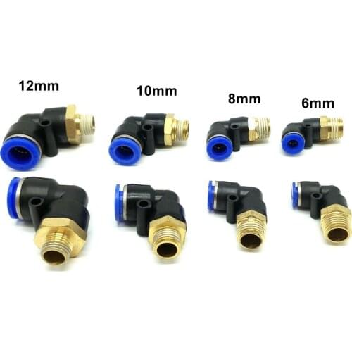 Pneumatic Fittings L Type G1/4'' Tube 6mm 8mm 10mm 12mm Pipe Fitting PL6-2 PL8-2 PL10-2 PL12-2