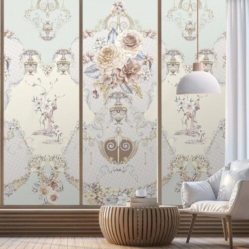 Custom Photo Wallpaper European Style 3D Hand-painted Vintage Flower Vase Pattern Abstract Mural Home Wall Painting Background